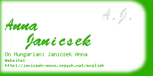 anna janicsek business card